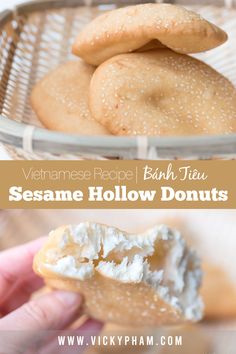 the vietnamese recipe for sesame hollow donuts is easy to make and tastes just as good as it looks