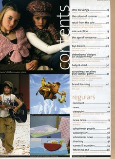 an article in the knitting book features pictures of children