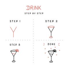 the steps to making a drink for someone's birthday party, including step by step instructions