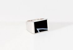 Legier Black Onyx Stone Signet Ring | Garmentory Virgo And Capricorn, Personal Energy, Leo Virgo, Black Onyx Stone, Gold Price, Onyx Stone, Black Rings, Negative Energy, Signet Ring