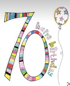 an image of a birthday card with the number seventy