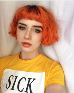 Piercing No Rosto, Cheveux Oranges, Haircut Women, Corte Bob, Colourful Hair, Boring Hair, Alternative Hair, Pastel Hair, Colorful Hair