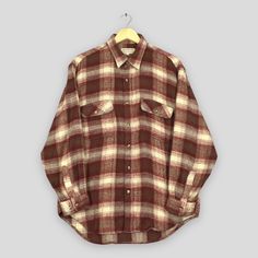 Vintage 90s Adamson Plaid Shadow Checkered Flannel Shirt Large Japanese Tartan Checked Shirt Japan Flannel Acrylic Work Button Shirt Size L Good Used Condition. No Stains and No Holes. Size (On Tag) : Size L **To make sure if it FITS YOU, refer at the exact measurements. Size Measurement (All measurements were taken lying flat) : Width [armpit to armpit] : 22.5 inches / 57 cm Length [shoulder to end of garment] : 31 inches / 79 cm THIS IS USED CLOTHING! PLEASE DON`T EXPECTED IT TO BE LIKE NEW OR Flannel Shirt Aesthetic, Grace Core, Tartan Shirt, Trendy Boy Outfits, Outfit Plan, Vintage Flannel, Check Shirt, Button Shirt, Used Clothing