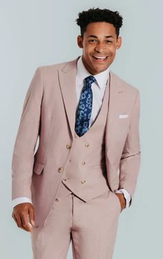 Whether you're attending a beach wedding, a garden party, or any other summer event, our dusty pink 3-piece suit is designed to make a lasting impression. Its modern pink hue is the colour of the season, while its sophisticated design ensures you look your best. Pair with a crisp white shirt for a classic look, or add a pop of colour with a vibrant tie or pocket square. Experience the perfect blend of style and quality with our dusty pink 3-piece suit, and make every occasion a moment of effortless elegance. Please Note: Due to individual browser/monitor settings, actual colours may differ slightly. Wing Collar Shirt, Black Tie Tuxedo, Boys Waistcoat, Tweed Overcoat, Burgundy Tuxedo, Harris Tweed Jacket, Black Suit Wedding, Double Breasted Waistcoat, Morning Suits