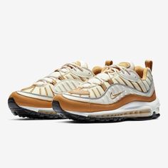 New Without Box Womens Nike Air Max 98 Phantom Size 6.5 Running Shoes Ah6799 003 Wheat Nike Air Max 98, Nike Brown, Air Max 98, Nike Models, Adidas Spezial, Marathon Running Shoes, Nike Air Max For Women, Air Max Women, Nike Air Max Plus