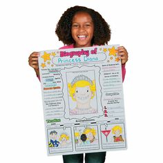 Color Your Own “All About a Biography” Posters | Oriental Trading Biography Ideas Creative, Biography Poster Design, Biography Project Elementary, Wax Museum School Project, Biography Lesson, Reading Fair