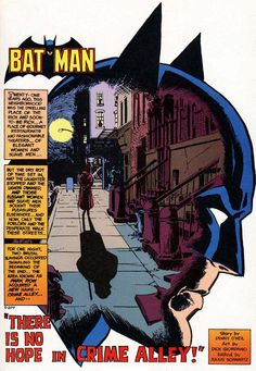 an old comic book cover with the words batman on it