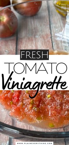 Fresh Tomato Salad Dressing Recipe Salad Orzo, Tomato Salad Dressing, Tomato Dressing, Tomato Vinaigrette, High Protein Salads, Orzo Pasta Salad, Salad Dressing Recipe, Summer Tomato