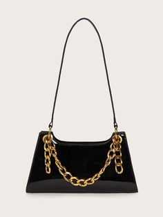 Gossip Girl Reboot, Aesthetic Bags, Chain Decor, Black Bag, Arm Candy, Fast Fashion, Flap Bag, Amazing Products, Business Fashion