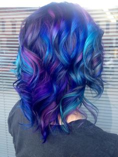 Blue Chickenwire Ghosts, Blue And Purple Hair, Trending Hair, Popular Hair, Fall Beauty