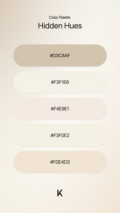 Color Palette For Brown Skin, Off White Colour Palette, Light Colour Palette, Trd Logo, Color Coding Notes, Cream Branding, Color Thesaurus, Cream Color Palette, Soft Color Palette