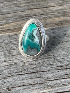 "This gorgeous mystic sage turquoise and variscite stone is settled into a simple sterling silver setting. This stone is so amazing and it didn't need much, as it speaks for itself! Ring size is 5 1/4\". All handmade jewelry will have natural imperfections, and honestly thats what gives each piece their alluring details, originality and soulful nature. Because of this, my pieces are created to be as unique as you are, with no two exactly alike. Please check out my Instagram for videos and pictur Spiritual Turquoise Ring For Healing, Spiritual Sterling Silver Turquoise Gemstone Ring, Spiritual Sterling Silver Turquoise Ring, Spiritual Turquoise Ring In Sterling Silver, Silver Ocean Jasper Bohemian Jewelry, Silver Bohemian Ocean Jasper Jewelry, Handmade Sterling Silver Turquoise Ring For Healing, Sterling Silver Turquoise Ring For Healing With Natural Stones, Spiritual Sterling Silver Turquoise Ring With Large Stone