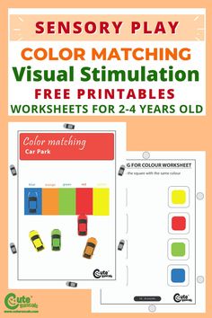 the color matching worksheet for cars is shown