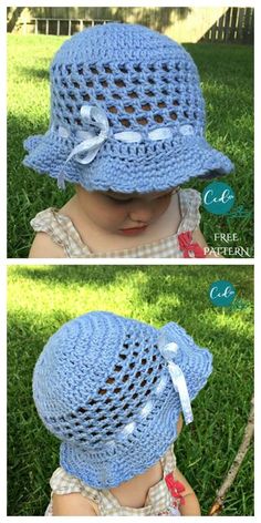 Crochet Girls Dress Pattern, Crochet Baby Cap, Crochet Sun, Toddler Sun Hat, Crochet Summer Hats, Crochet Sun Hat, Crochet Baby Hat Patterns, Crochet Toddler, Crochet Baby Hat