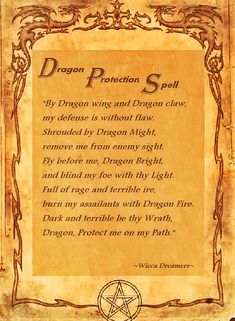 Protection Spell... Book Of Shadows Protection, Wiccan Book Of Shadows, Dragon Energy, Witchcraft Spells, Protection Spell, Magick Book