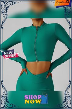 Women Zip Long Sleeve Running Sportwear Jacket Women Gym Wear, Layering Essentials, Classic Corvette, Cute Gym Outfits, Chic Fall Outfits, Go To The Gym, Green Suit, Y2k Aesthetic Outfits, Women Yoga