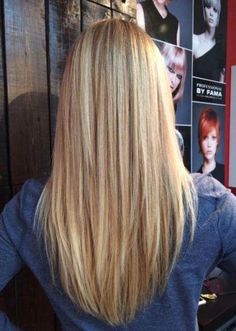 Blonde Thick Hair, Long Hair V Cut, V Cut Hair, V Hair, Haircut Medium, Medium Blonde, Haircuts For Medium Hair