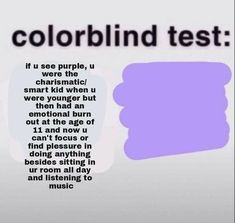 the words colorblind test are written in black and white, with an image of a