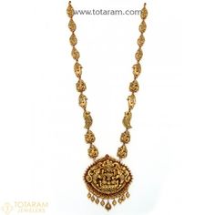 22K Gold Temple Jewellery Necklaces -Indian Gold Jewelry -Buy Online Traditional Antique Gold Hallmarked Necklace, Ornate Antique Finish Jewelry For Festivals, Ornate Antique Jewelry For Festivals, Elegant Temple Necklace With Antique Finish As Gift, Traditional Yellow Gold Jewelry With Antique Finish, Antique Finish Pendant Jewelry For Wedding, Antique Locket Jewelry For Festive Occasions, Antique Locket For Festive Occasions, Gold Antique Finish Temple Jewelry Necklace