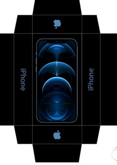 an apple iphone box with the front and back sides open, showing the new design