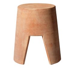 a small stool made out of wood on a white background