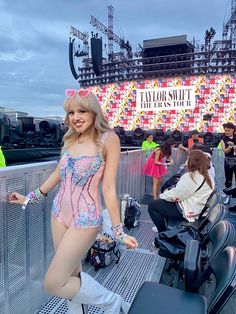 Taylor swift the eras tour mexico city lover body suit swiftie Taylor Swift Lover Halloween Costume, Taylor Swift Body Suit, Lover Bodysuit Taylor Swift Diy, Lover Eras Tour Outfit, Classical Music Concert, Harry Styles Coachella, Sparkly Crop Top, Coachella Concert