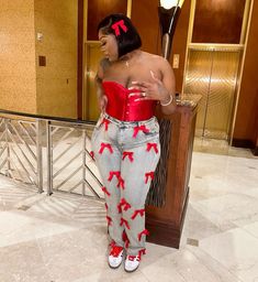 #red #blackgirl #blackgirlshairstyles #blackgirlfashion #blackgirlsrock Party Buss Outfit, Red Birthday Outfit Winter, Black And Red Club Outfits, Cute Red Outfits Black Women, Atl Concert Outfit, Toya Wright Outfits, Red Outfit Inspo Black Women, Cute Outfits With Corsets, Aesthetic Birthday Fits