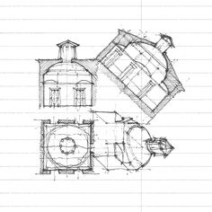 an architectural drawing of a building