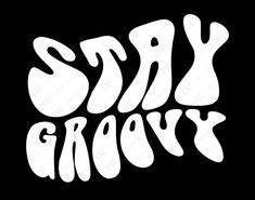 the word stay gravy written in white on a black background