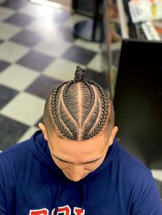 4 Braids Men Hairstyle, Men Hair Braiding Styles, High Top Braids Men, Braids For Men Short Hair, Male Cornrows, Cornrows For Men, Men's Braids, Boys Braids, Cornrows Men