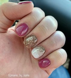 Between Summer And Fall Nails, Nail Designs Shellac, Summer Shellac Nails, Summer Shellac, Shellac Nails Summer, Fun Nail Designs, Shellac Nail Designs, Nails Bright, Gold Glitter Nails