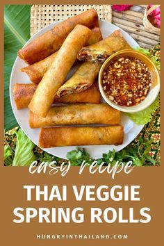 an easy recipe for thai spring rolls with dipping sauce