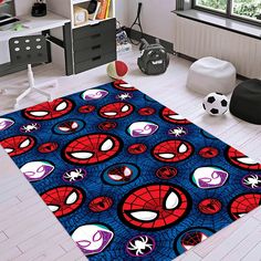 Spider Man Rug, Spider Man Pattern Rug, Kids Room Rug, Spider Man Area Rug, Movie Character Rug, Superhero Rug, Gift for Kids z36 WARNING: 1.3x2 ft // 40x60cm is our smallest measurement. Make sure you choose the correct size before ordering. Hello Dear Customers, * We can print any print you want on the rug. * It does not contain any substances harmful to health, you can use it safely and peacefully for your child and yourself. * Hypoallergenic, quality printed, lint-free, washable. * You can make a difference in your home with rugs designed according to your taste. * Since these rugs do not have hair growth or similar disadvantages, you will not have all the energy, do not worry. *Our product is produced with 3D digital printing technology. * When you want to wash it, we recommend that y Spider Man Toddler Room, Spider Man Room Ideas Kids, Spiderman Room Aesthetic, Spider-man Room, Spiderman Themed Bedroom, Spider Man Pattern, Toddler Boy Room Decor, Rug Kids Room, Toddler Boys Room