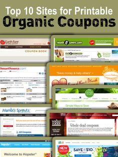 the top 10 sites for printable organic coupons