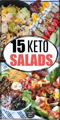 15 keto salads with the title overlay