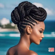 Fabulous Afro Hair Ideas for Every Occasion Texture Hairstyle, Cornrow Updo Hairstyles, Black Hair Updo Hairstyles, Formal Hair, Twist Ponytail, Dreadlock Styles, Natural Afro Hairstyles, Beauty Hairstyles