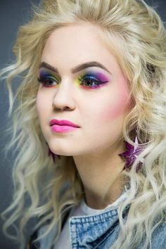 1980 Makeup, 80s Makeup Trends, 80s Hair And Makeup, 1980s Makeup And Hair, 80s Makeup Looks, 80’s Makeup, 1980s Makeup, Disco Makeup, 90s Makeup Look