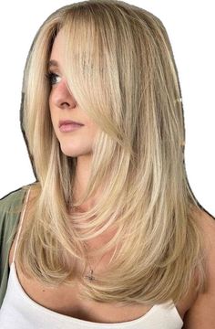 Blonde Haircut, Summer Hair Highlights For Brunettes, Highlights For Brunettes, Summer Hair Highlights, Layered Haircuts For Medium Hair, Summer Balayage, Hairstyles For Layered Hair, Blowout Hair