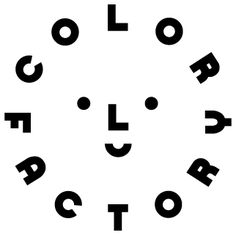 black and white typefaces arranged in a circle with the words color, letters below them