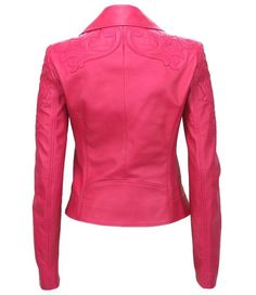 Versace Hot Pink Quilted Leather Medusa Moto Jacket Elegant Fitted Biker Jacket For Spring, Luxury Fitted Biker Jacket, Designer Fitted Leather Jacket With Long Sleeves, Luxury Fitted Biker Jacket For Spring, Luxury Fitted Long Sleeve Biker Jacket, Fitted Pink Biker Leather Jacket, Elegant Fitted Long Sleeve Biker Jacket, Designer Fitted Pink Outerwear, Pink Fitted Long Sleeve Biker Jacket