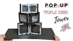 the pop up triple cube tower is made out of cardboard