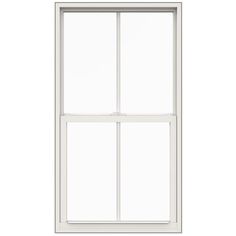 an open white window on a white background