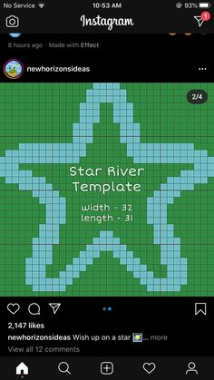 the star river template is displayed on an iphone