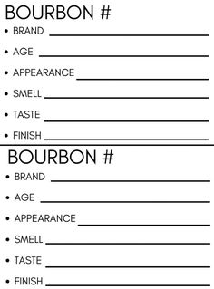 the bourbon label is shown in black and white, with an image of bourbon on it