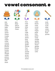 an english worksheet with words and pictures for children to learn in the classroom