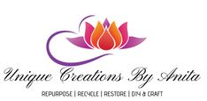 the logo for unique creations by amita repurpose, resstore and d'art