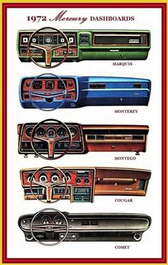 an old car dashboard with different colors and numbers