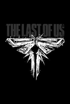 the last of us logo on a black background