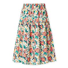 PRICES MAY VARY. [About Size]： For all females of 40-70inch（about） in height! So it's for little ones, teenagers, even adult ! All Size you can refer to our detailed sizing chart to choose the correct size for you or your Princess！ This long floral skirt is made of high quality material, soft and breathable, comfortable for Spring & Fall & summer days.Suit for party, vacations, travel or just casual wear, perfect pair with vests, blouse or shirts, with flats to create a girls vintage look! Pull on closure with elastic waist, floral printed pattern overall, the A-line skirt perfectly releases the girl's unique charm body and lovely character. It can also be used as a Family Matching Outfit (mom and me Skirts) to add style to you and your child! Washing Instruction: Hand wash recommended, ma Floral Long Skirt, White Ribbed Top, Floral Print Maxi Skirt, Leather Pleated Skirt, Romantic Girl, Girls Unique, Floral Print Design, Floral Maxi Skirt, Printed Maxi Skirts