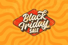 black friday sale sign on an orange and yellow background